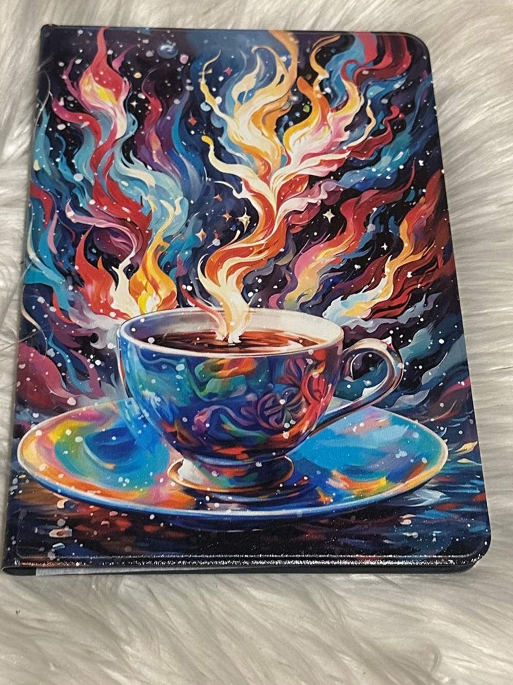 Colorful Cosmic Teacup Art Print Tablet Case